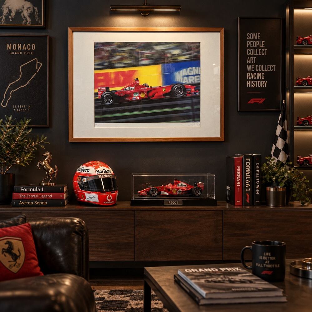 Michael Savage Red Reign 2000 Schumacher Ferrari F1 Signed Print 89 of 350